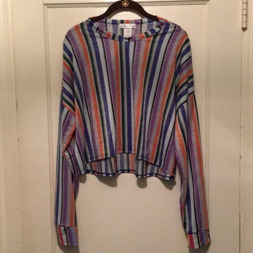 Striped Crop Top NWOT